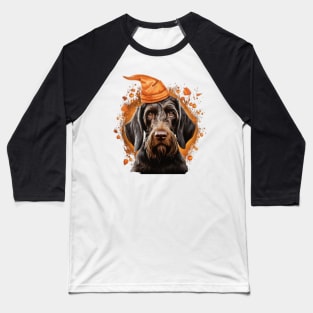 Halloween German Wirehaired Pointer Baseball T-Shirt